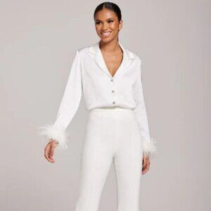Nadine Merabi Taylor White Blouse - Size Small
